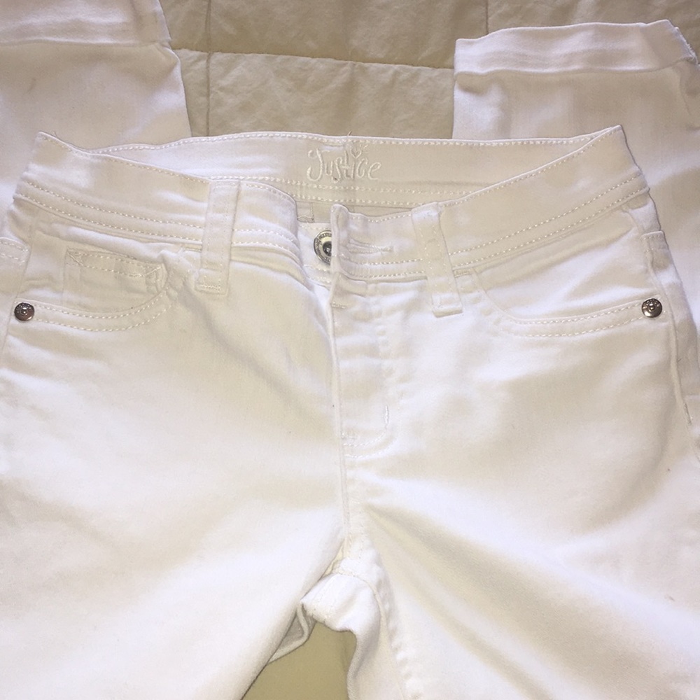 Justice girls capris in white